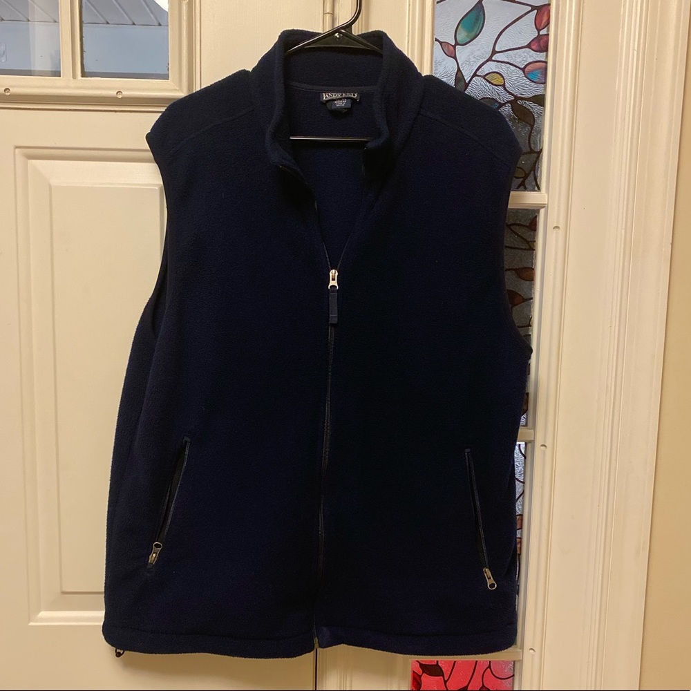 Fleece Lands’ End Vest Navy Blue